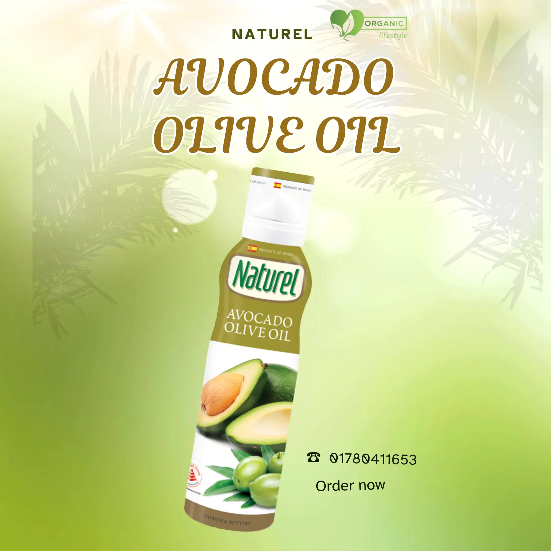 Naturel Avocado Olive Oil Spray