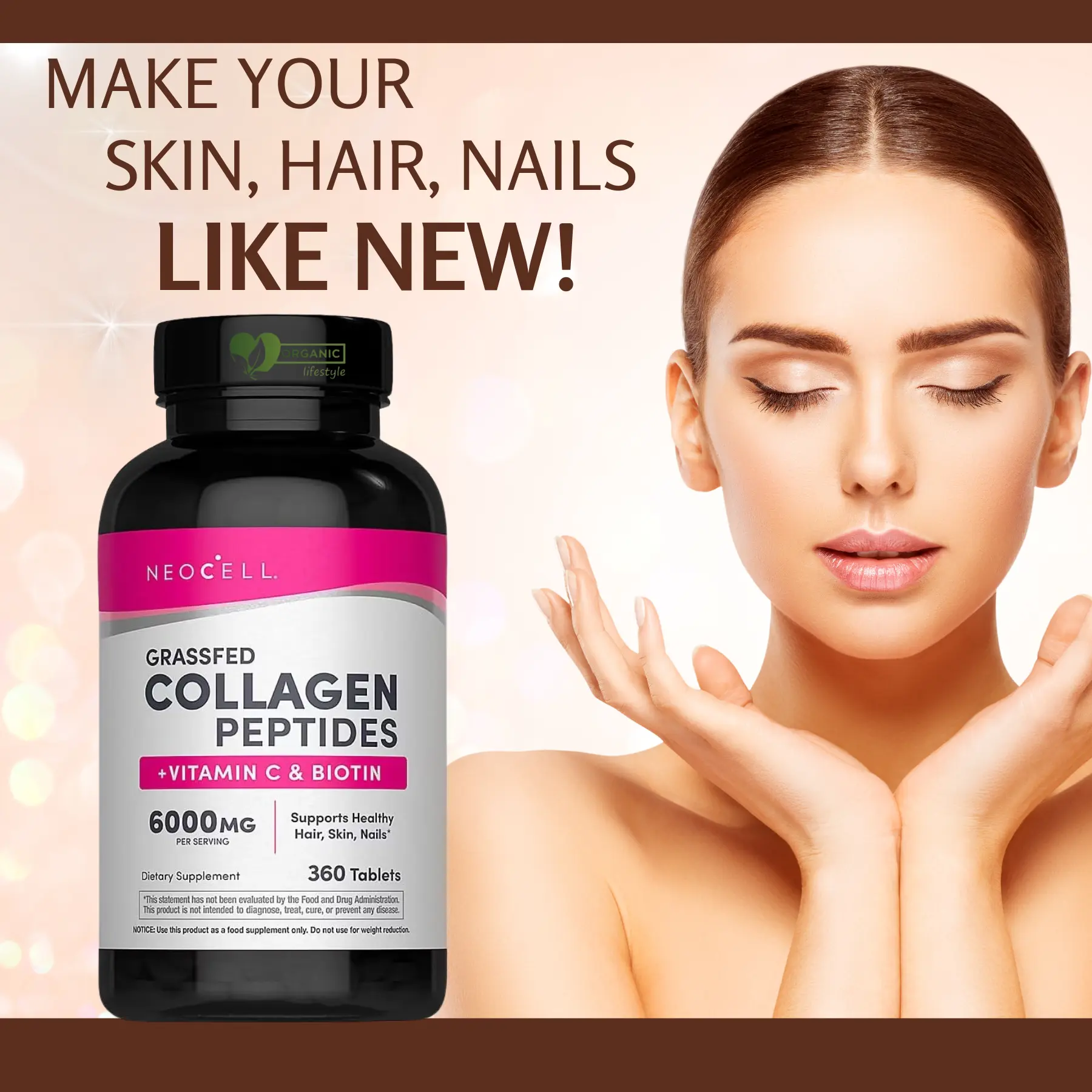 Neocell Grassfed Super Collagen Peptides Vitamin C & Biotin 360 Tablets price in BD