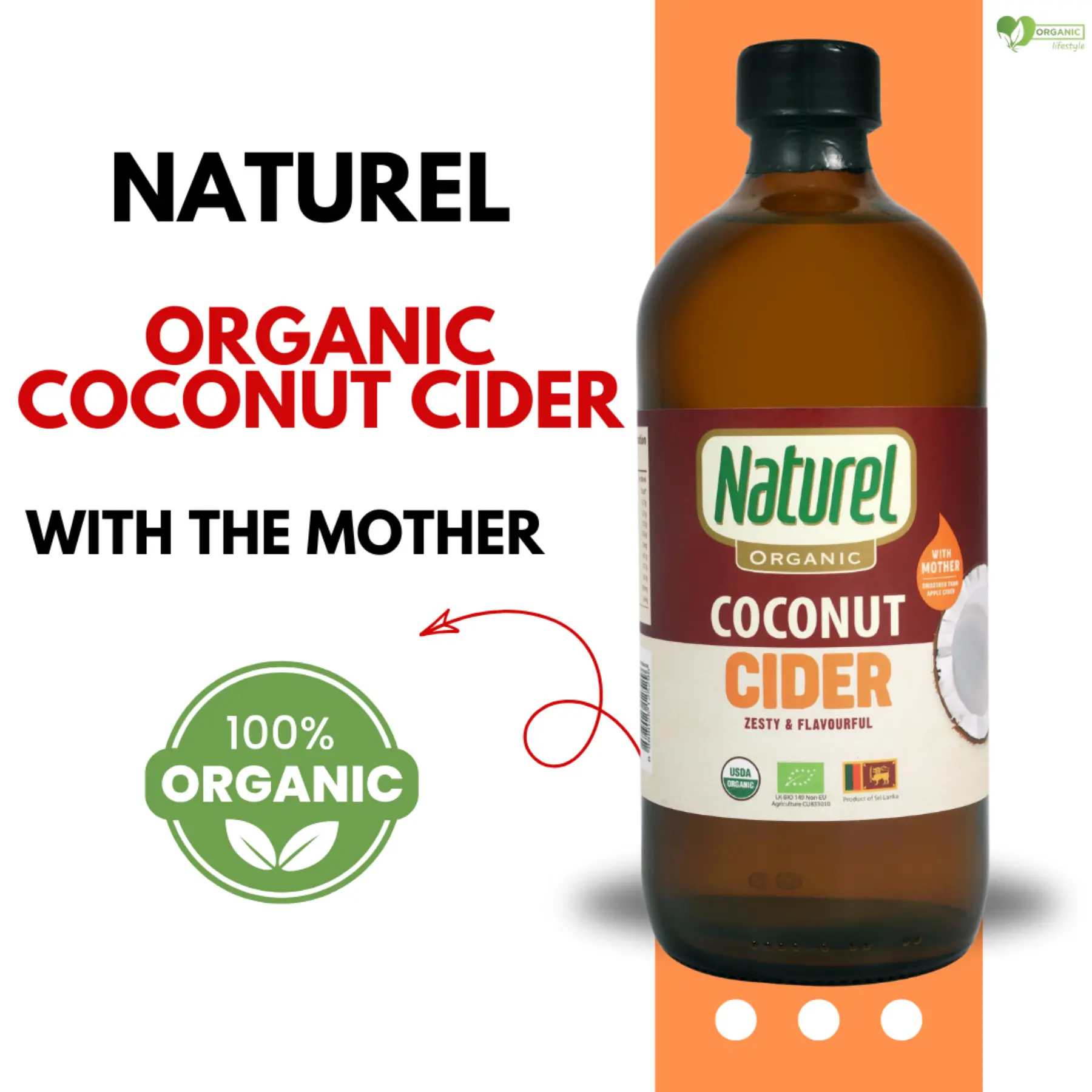 Naturel Coconut Cider Vinegar With The Mother price in Bangladesh