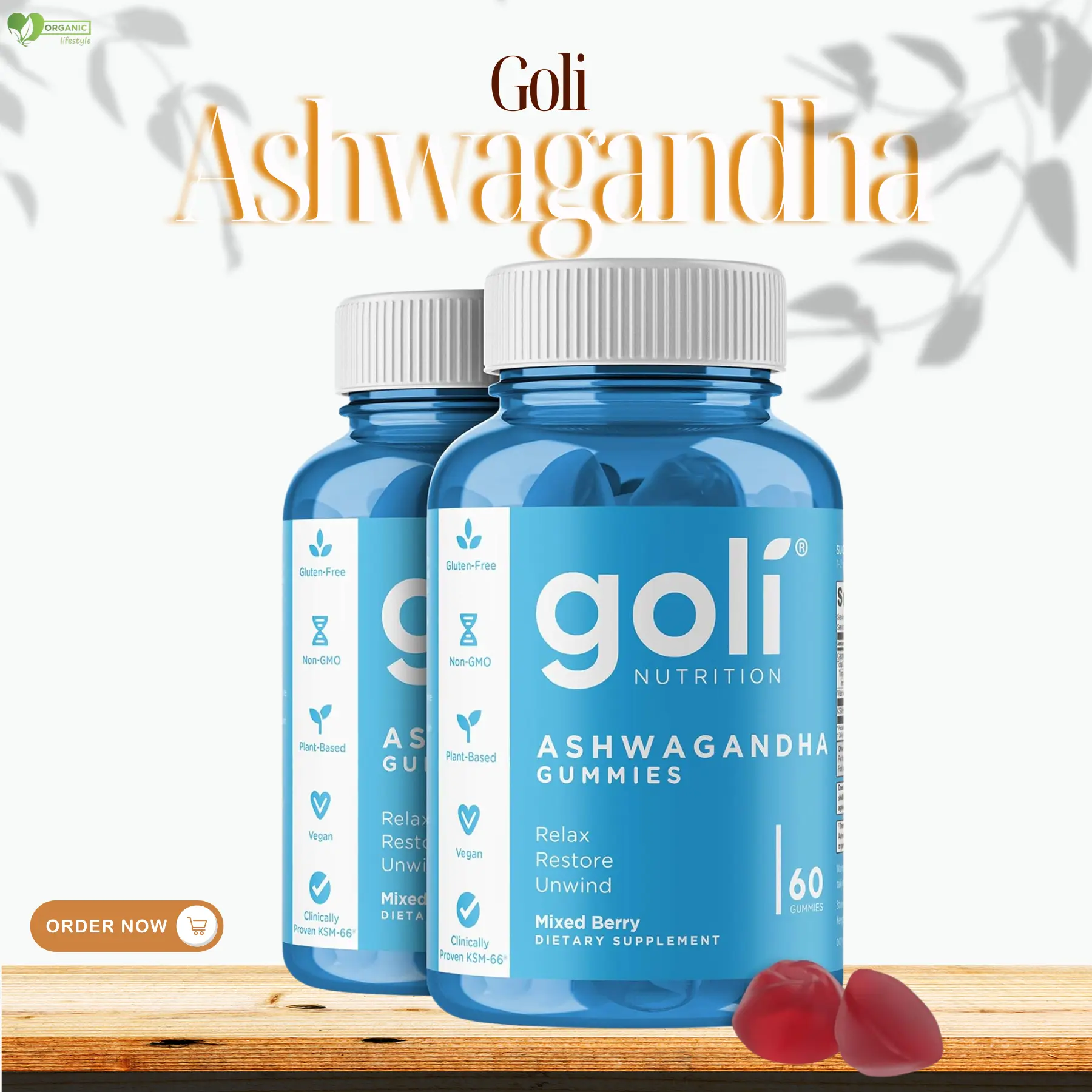 Goli Nutrition Ashwagandha Gummies 60 count mixed berry flavor price in bd
