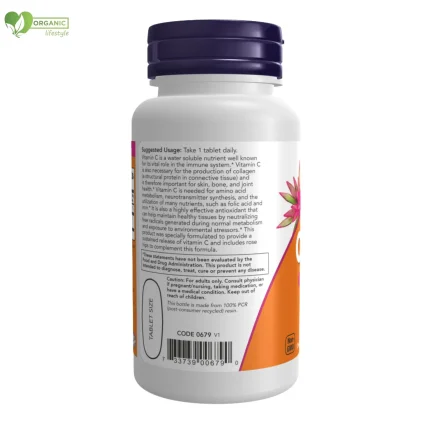 NOW Vitamin C 1000mg Sustained Release - 100 Capsules (USA) Price in Bangladesh