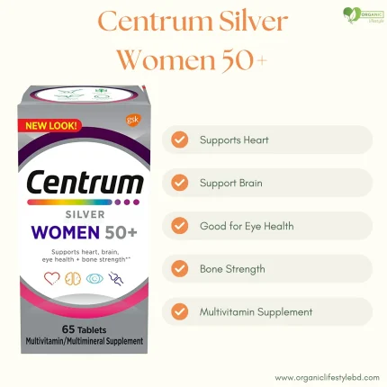 Centrum Silver Women 50+ Multivitamin Supplement 65 Tablets price in Bangladesh