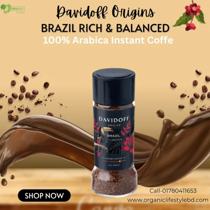 Davidoff Origins Brazil 100% Arabica Rich & Balanced Instant Coffee100g price in Bangladesh