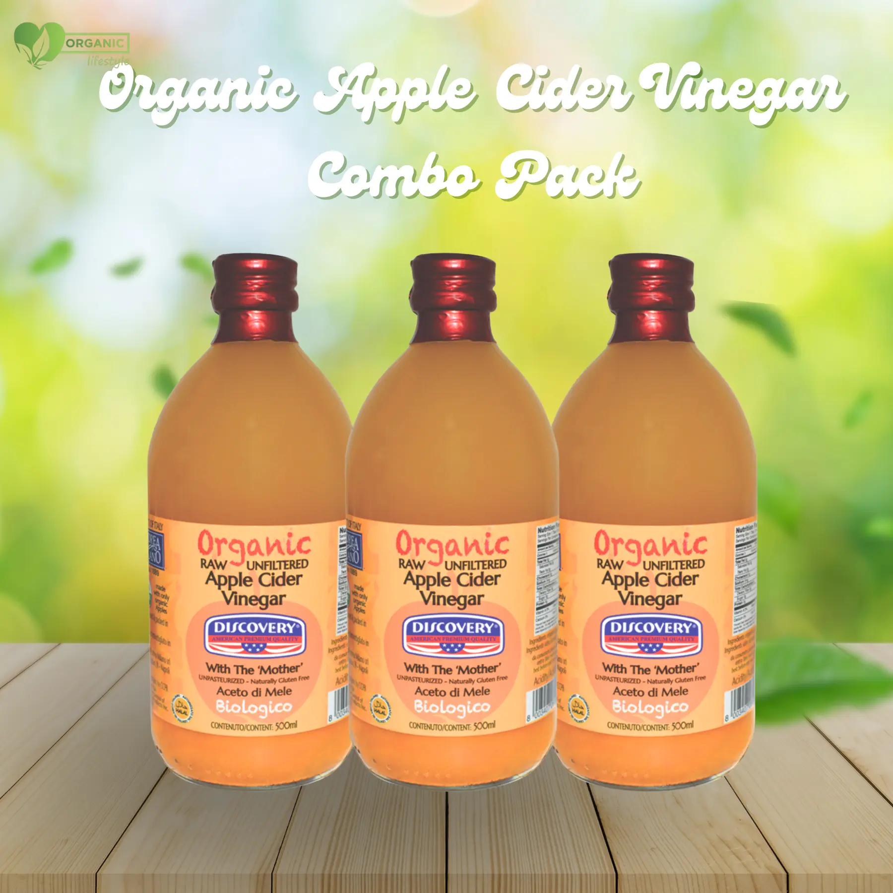 Discovery Organic Apple Cider Vinegar With The Mother Combo Pack price