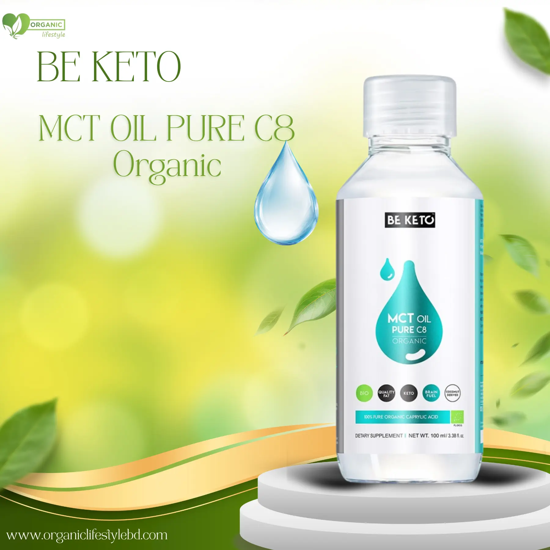 BE KETO Organic MCT Oil C8 price in Bangladesh