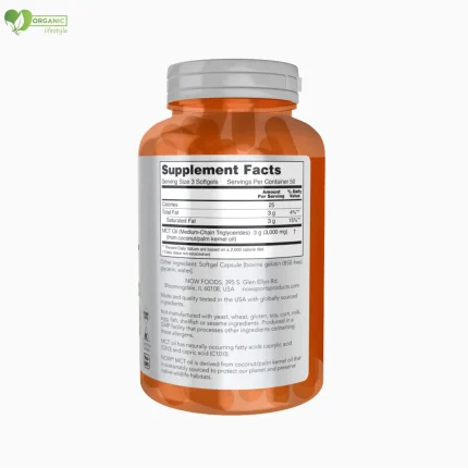 NOW Sports MCT OIL 1000mg Softgels price in Bangladesh