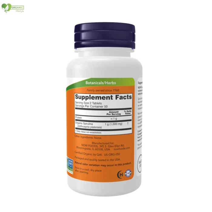 NOW Organic Spirulina 500mg 100 Tablets price in Bangladesh