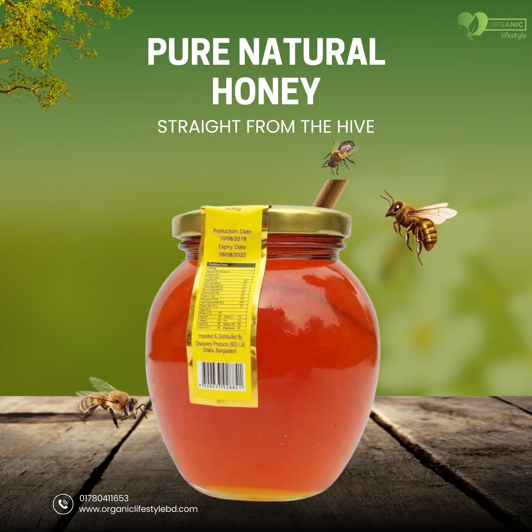 Aussiebee Pure Natural Honey Apple Jar 500g price in Bangladesh